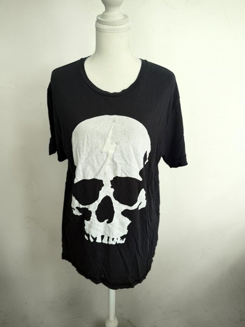 NEIL BARRETT Skull Black Oversized T Shirt Size Small
